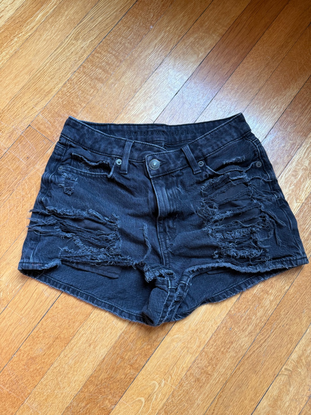 American Eagle Black Denim Shorts